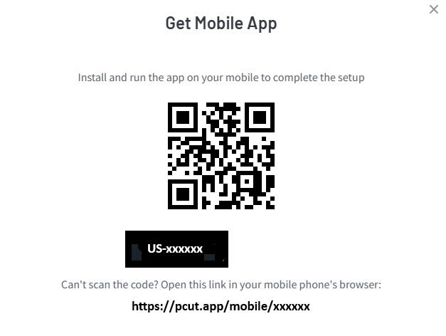 generated QR code
